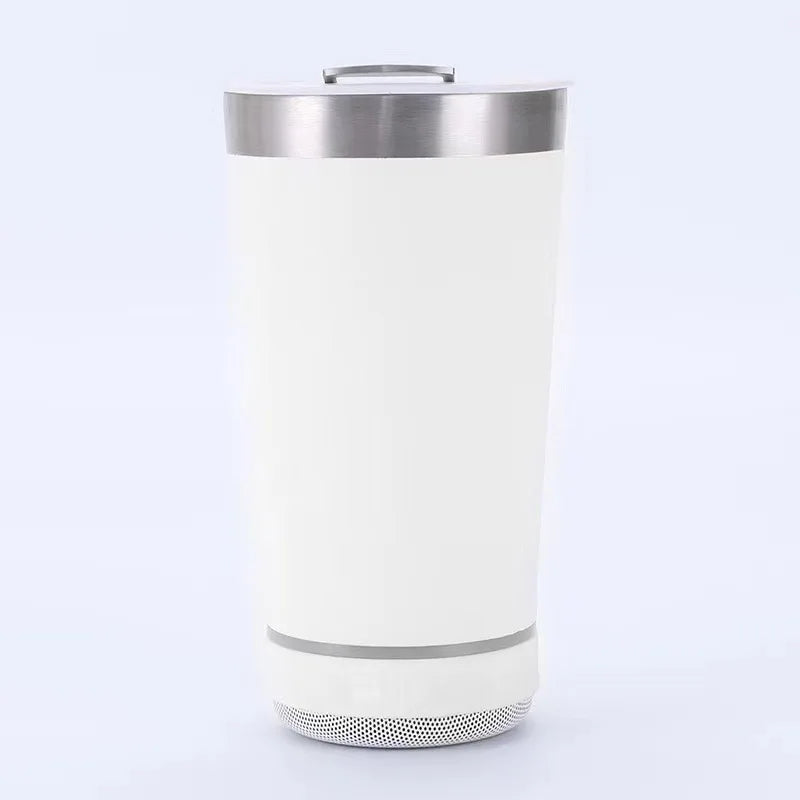 Copo Térmico com Caixa de Som Bluetooth Led 420ml